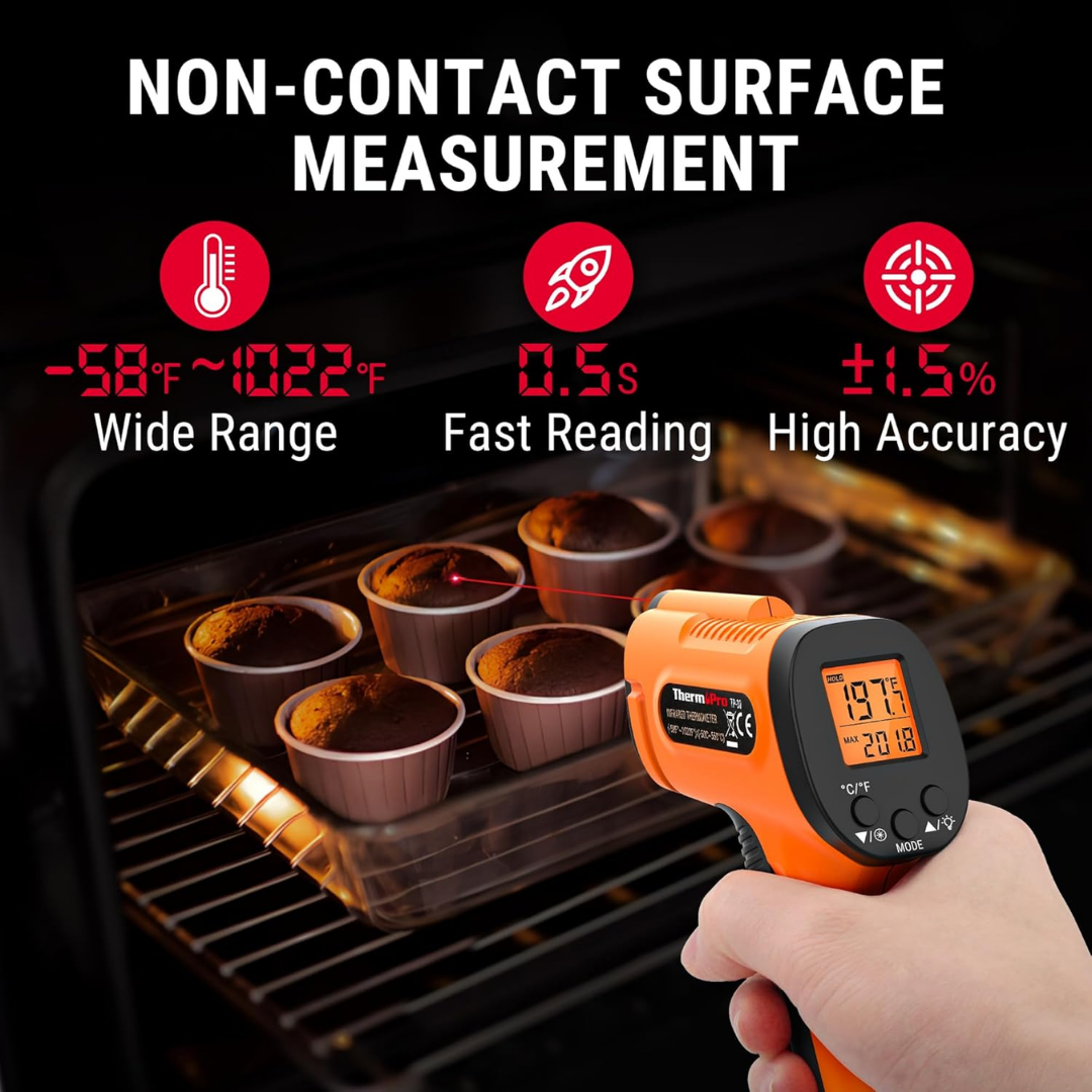 ThermoPro Temperature Infrared & Instant Read Thermometer Bundle for Meat
