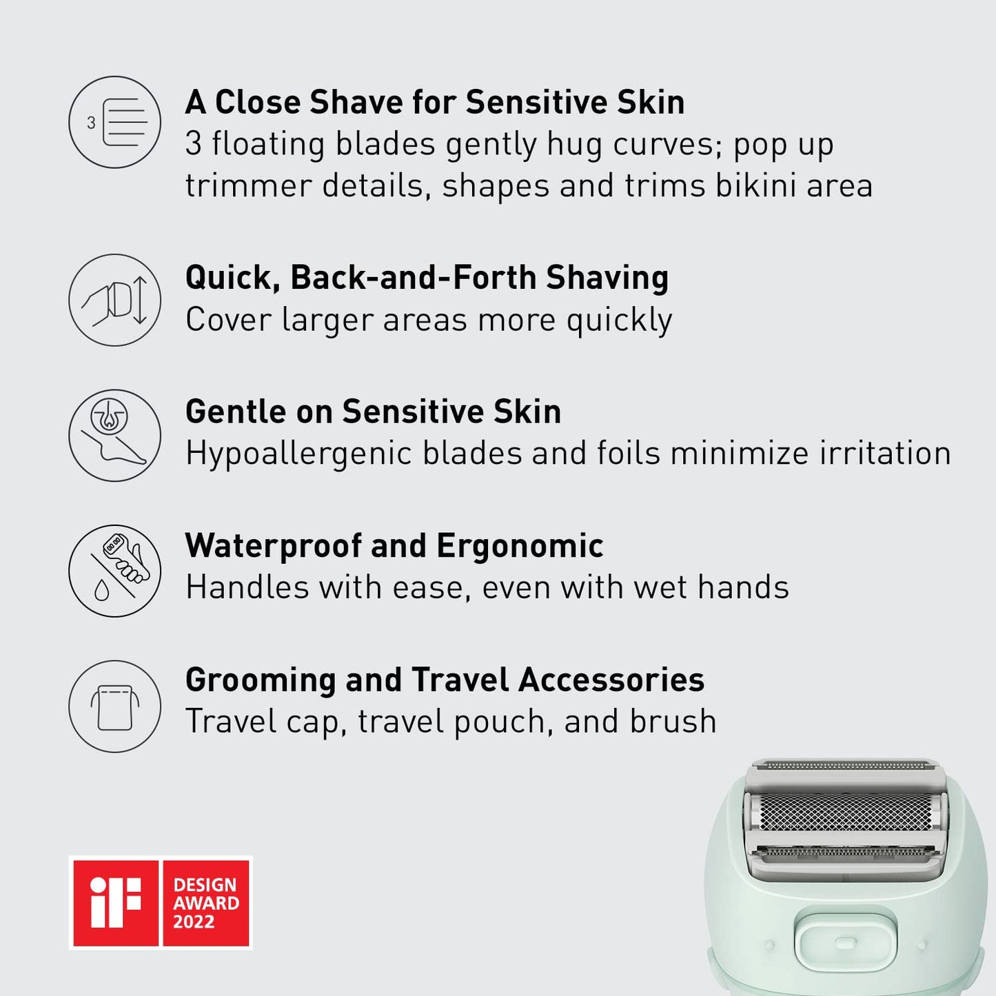 Panasonic Close Curves Ladies Shaver 3 Blade (ES-WL60)