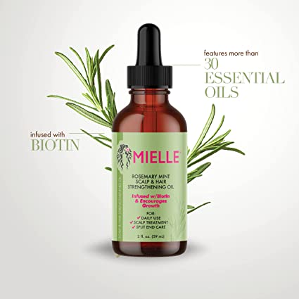 Mielle Rosemary Mint Scalp & Hair Infused with Biotin & Encourages Growth 2 Fl Oz (59ml)