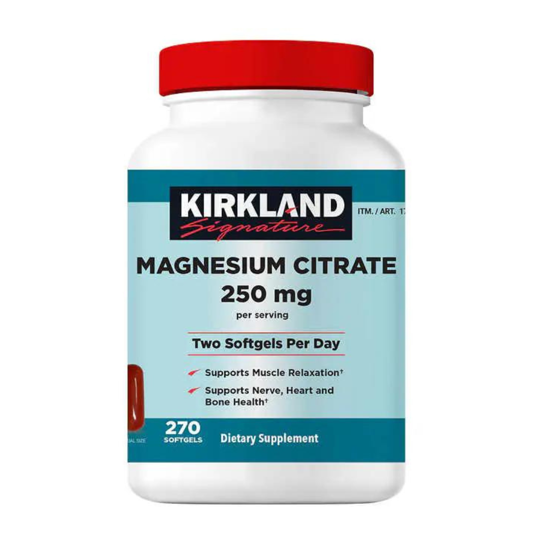 Kirkland Signature Magnesium Citrate 250mg 270 Softgels Arenade Ph