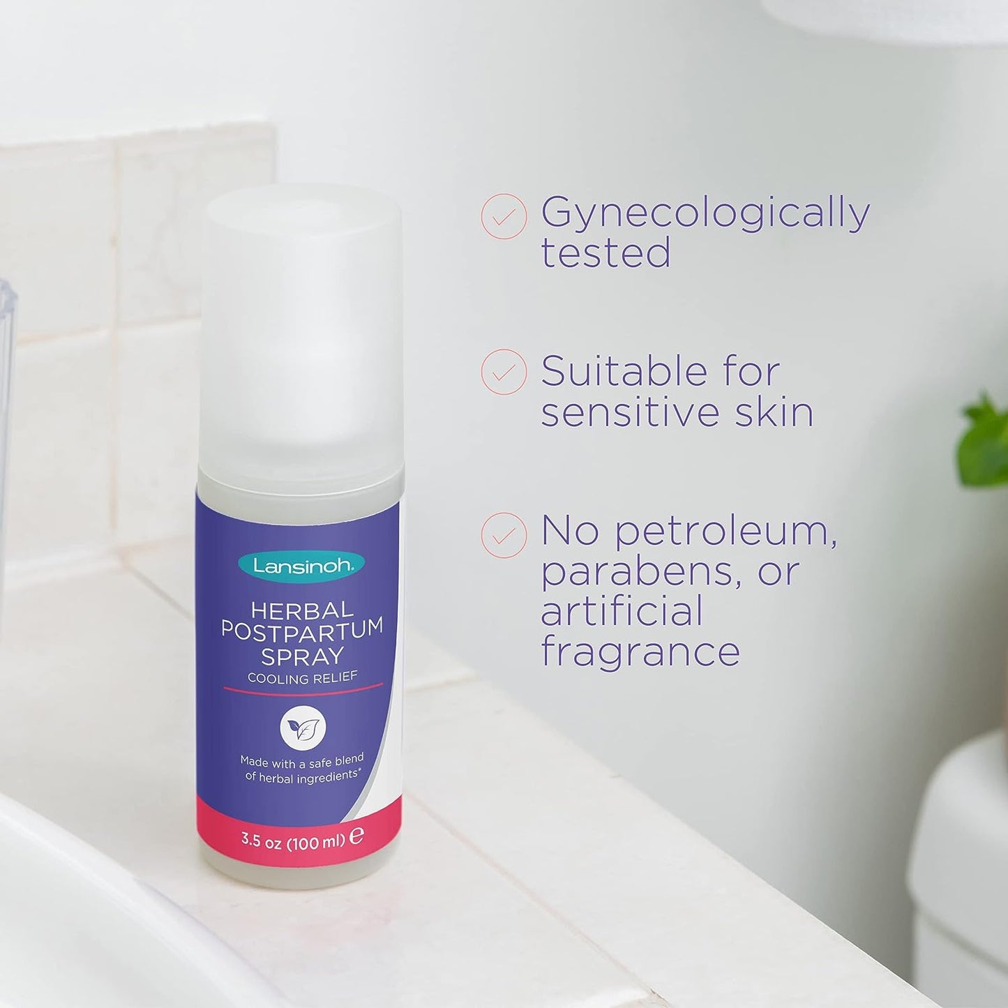 Lansinoh Herbal Postpartum Spray Cooling Relief - 3.5oz / 100ml