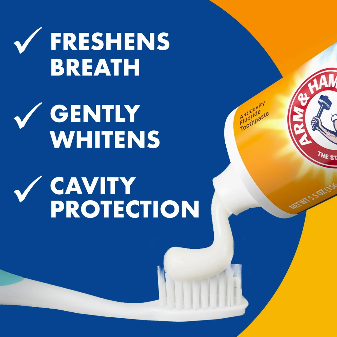Arm & Hammer plus TheraBreath Fresheners Whitening Invigorating Icy Mint Toothpaste, 5.5 oz / 156 g