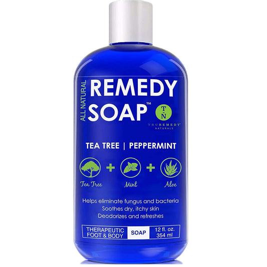 Remedy Soap Tea Tree Oil Body Wash, Helps Body Odor, Athlete’s Foot Natural Mint & Aloe Skin Cleanser 12 oz (Packaging may vary)