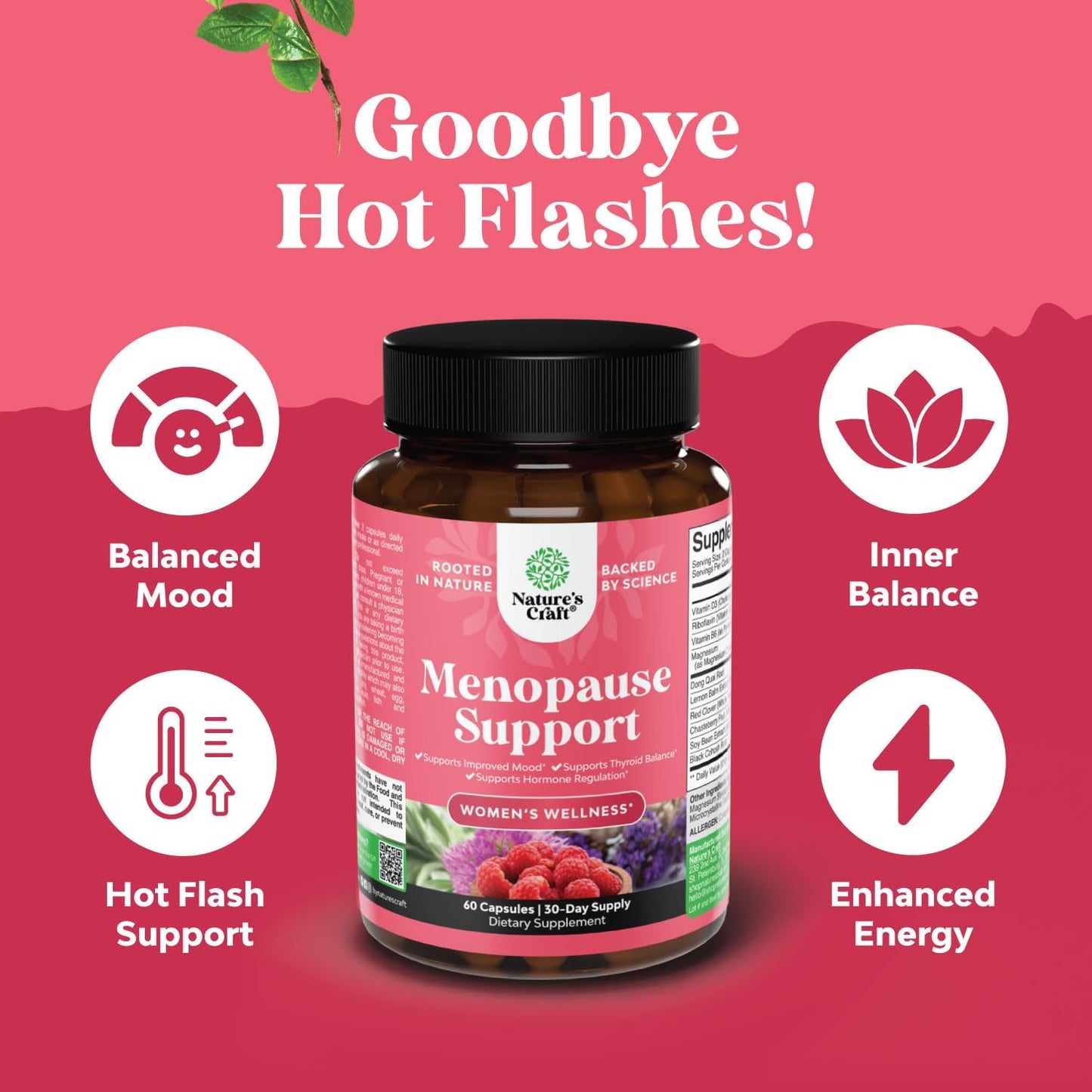 Nature's Craft Menopause Support Women's Wellness Supplement 60 Capsules