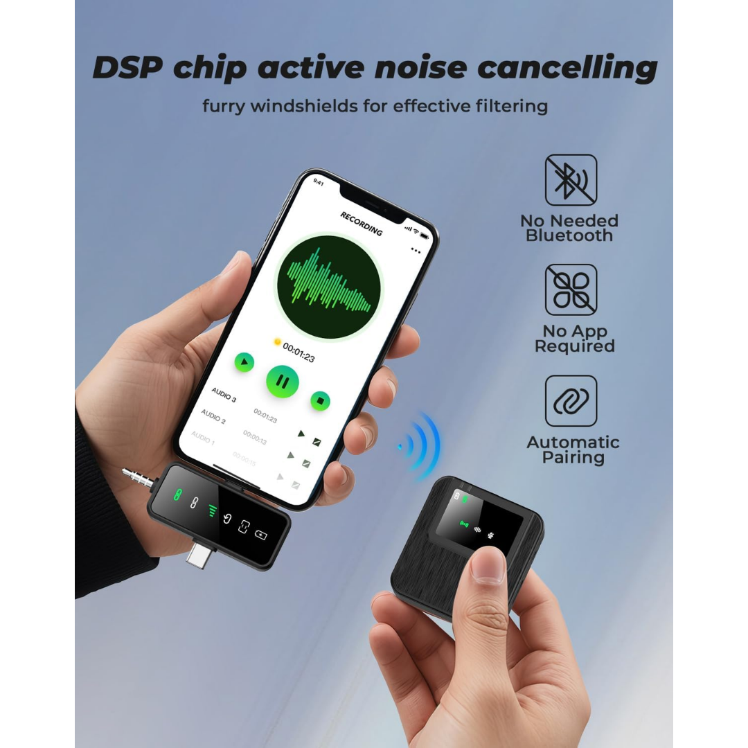 Bailixin 3in1 Wireless Mini Microphone