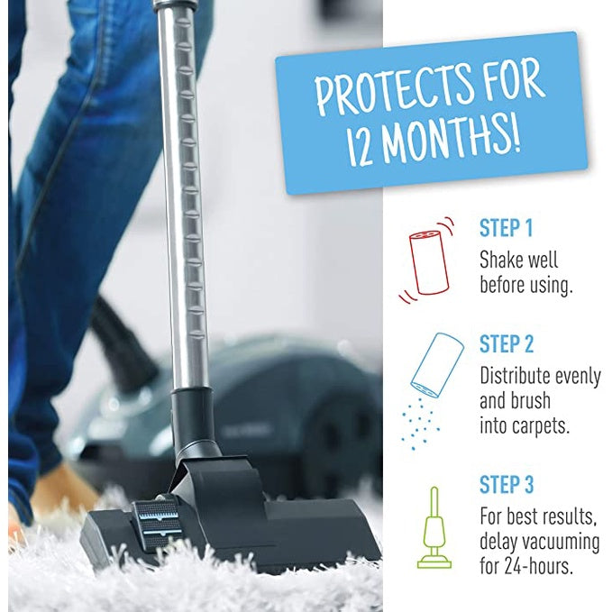 Adams Carpet Powder wih Linalool and Nylar Kills Fleas and Ticks 1 lb (454 g)