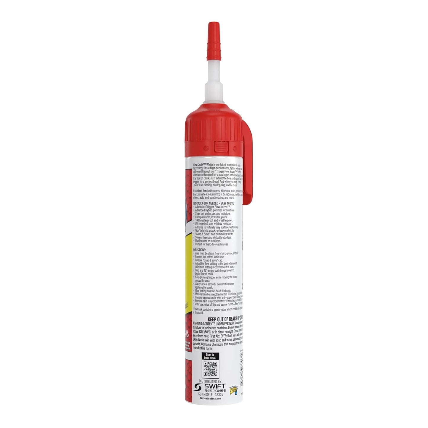 Flex Caulk  Hybrid Polymer Sealant White, 255 g / 9 oz