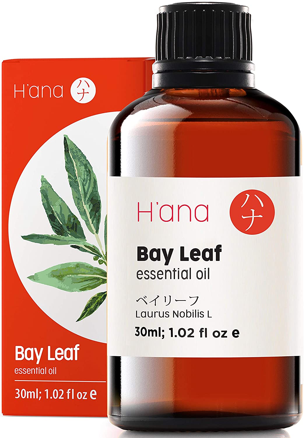 H'ana Bay Leaf Essential Oil, 100% Pure Therapeutic Grade, 1.02 fl.oz / 30ml