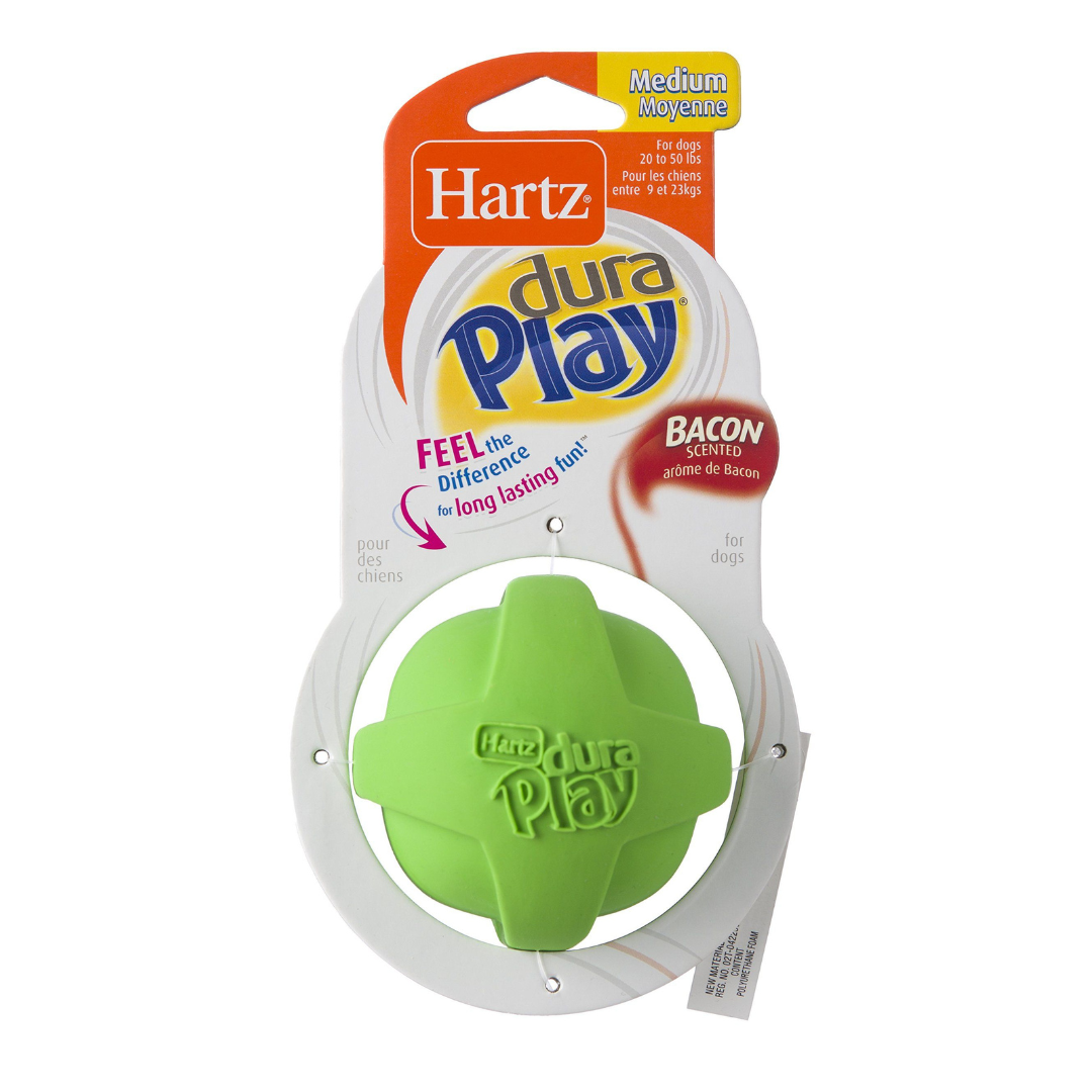 Hartz Dura Play Latex Dog Ball, Bacon Scented, Medium COLOR MAY VARY