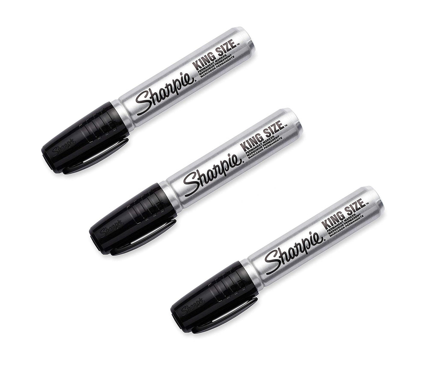 Sharpie 15661PP King Size Permanent Marker, Black, Pack of 3