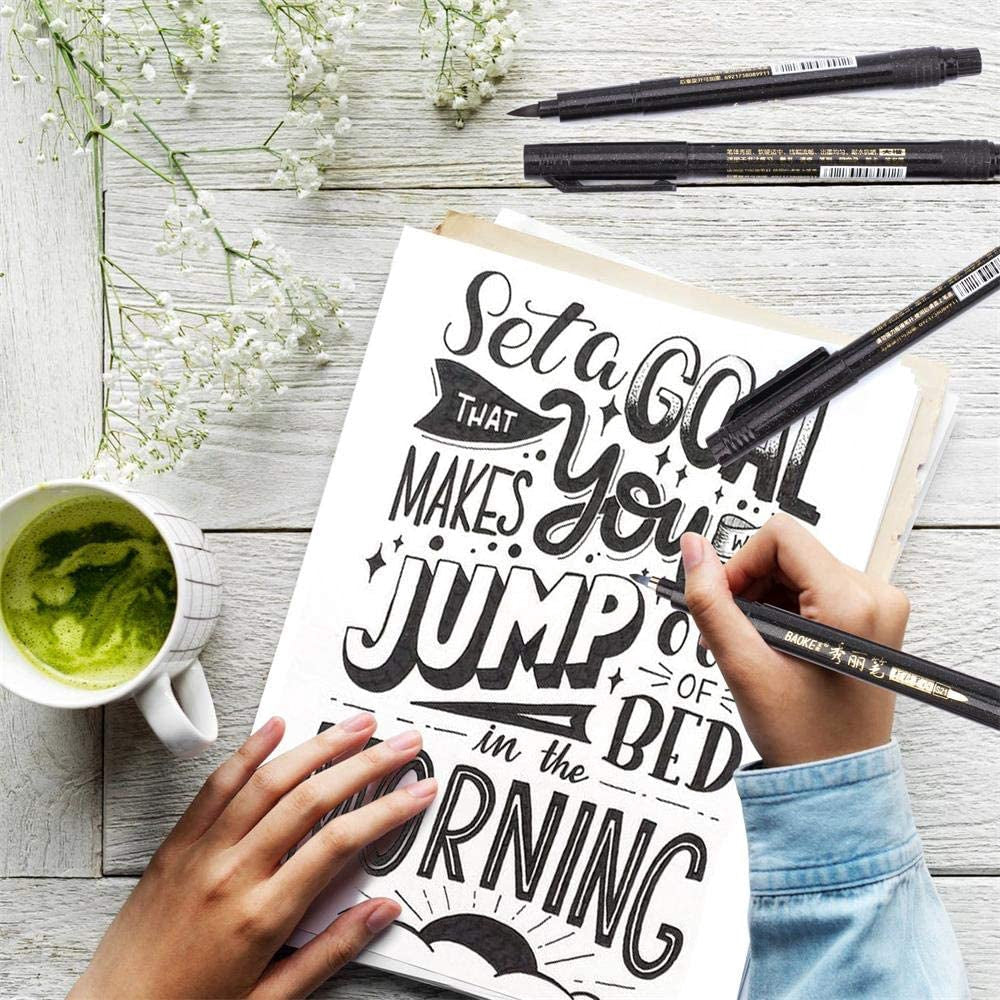 Misulove Hand Lettering Pens, Calligraphy (6 Pack)