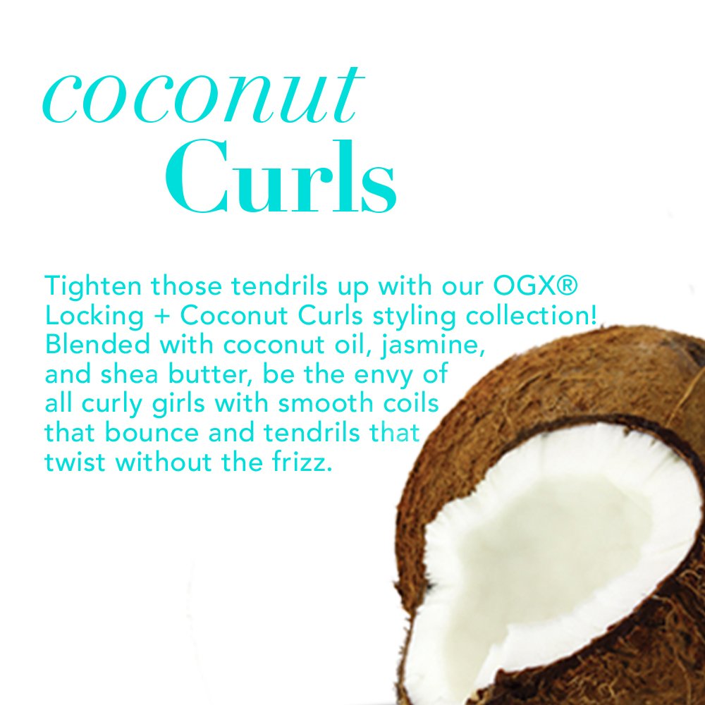 OGX Locking + Coconut Curls Finishing Mist, 6 fl oz / 177 ml