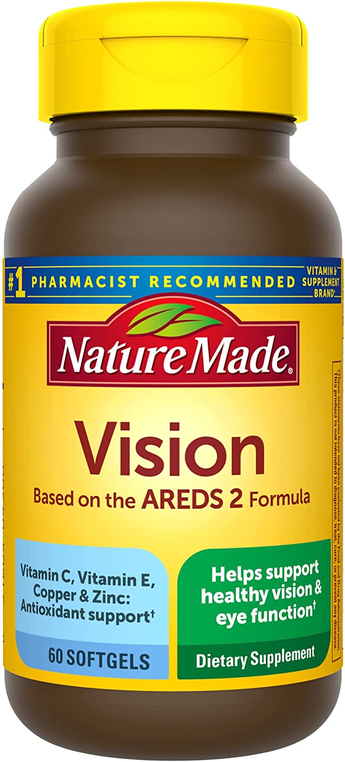 Nature Made Vision Based On The Areds 2 Formula Support Healthy Vision & Eye Function - 60 Softgels