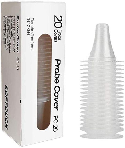 20 Count Disposable Ear Thermometer Probe Covers, Refill Cap for All Braun ThermoScan Models PC20