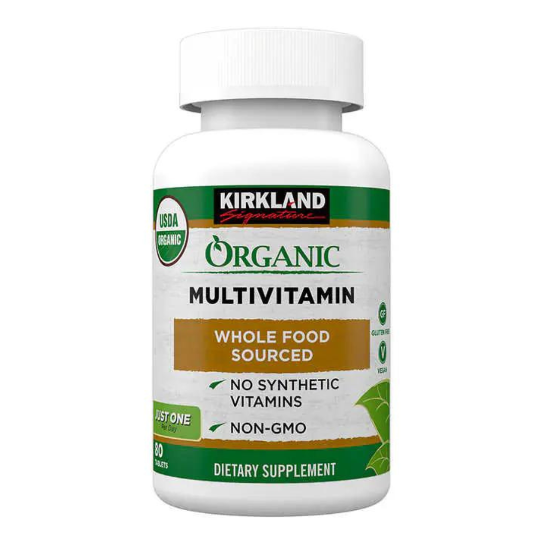 Kirkland Signature Organic Multivitamin Whole Food Sourced 80 Tablets