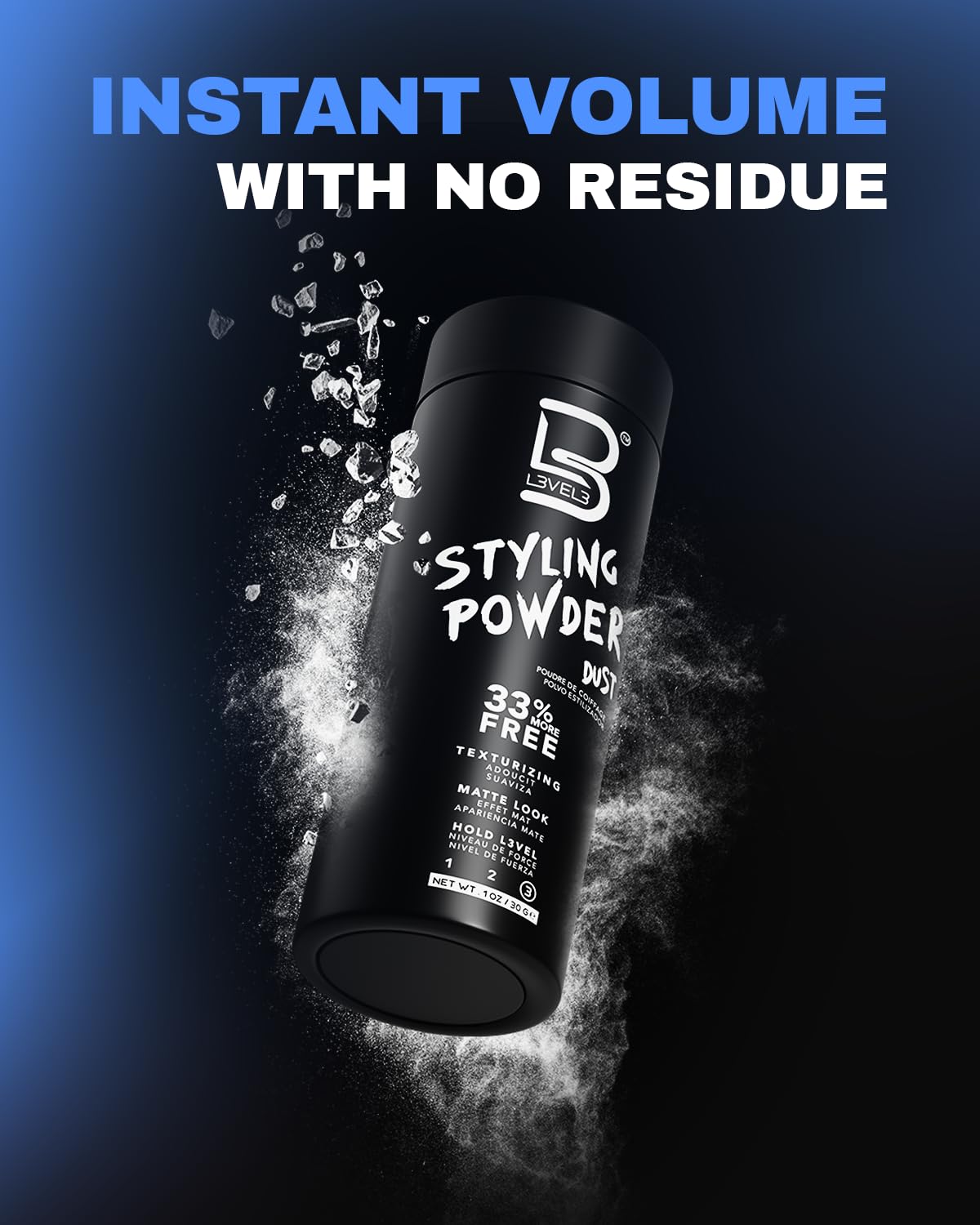 Level 3 Styling Powder Dust Texturizing Matte Look 1 oz / 30g