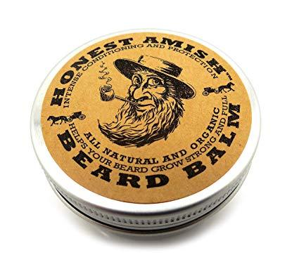 Honest Amish Beard Balm Leave-in Conditioner - Made with only Natural and Organic Ingredients - 2 Ounce