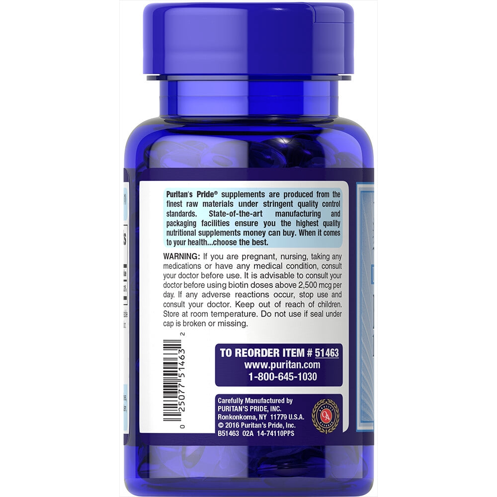 Puritans Pride Ultra Mega Biotin 10000 Mcg 50 Count