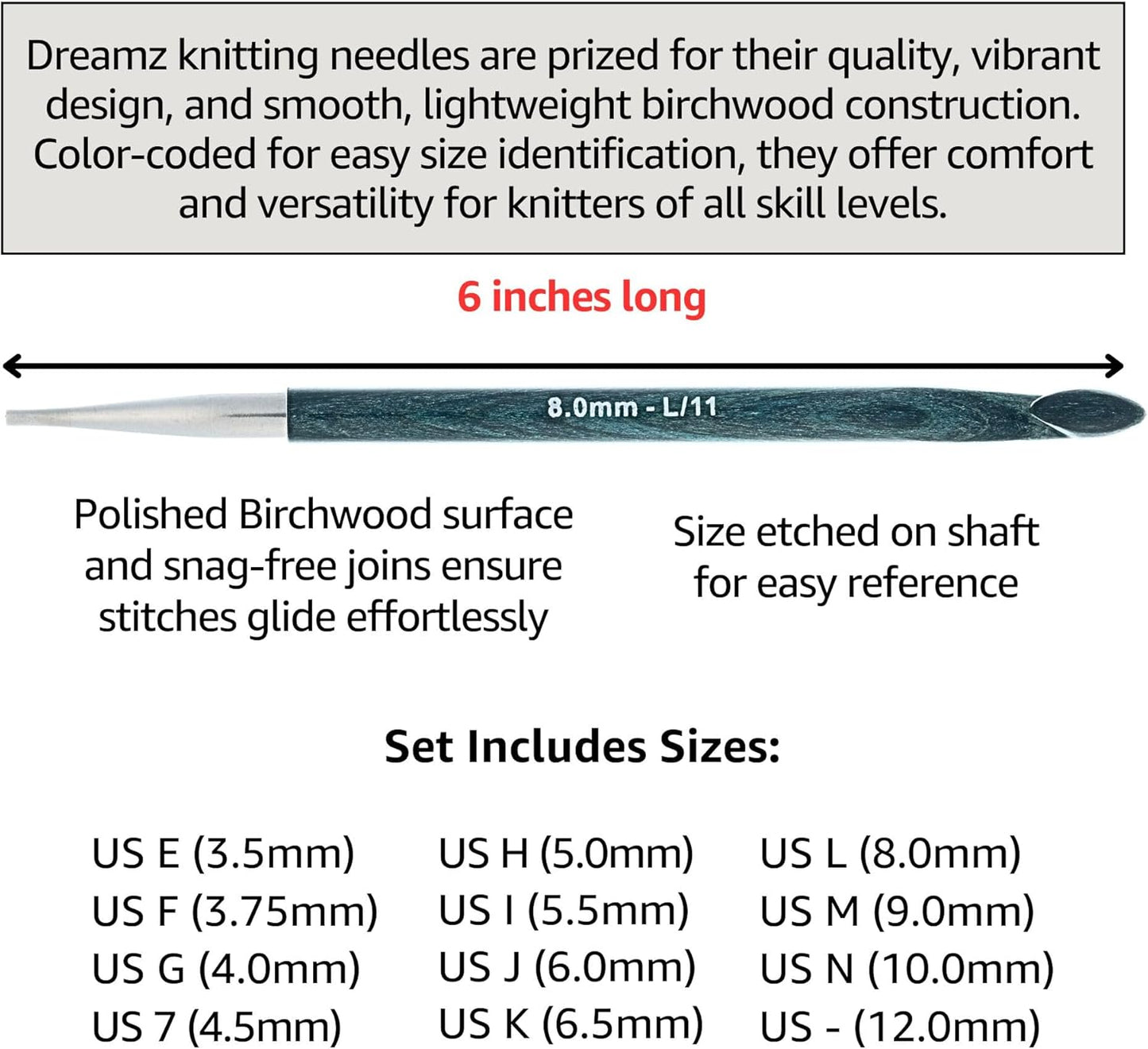 KnitPro Dreamz Grande Tunisian Crochet Hook Set - (200653)