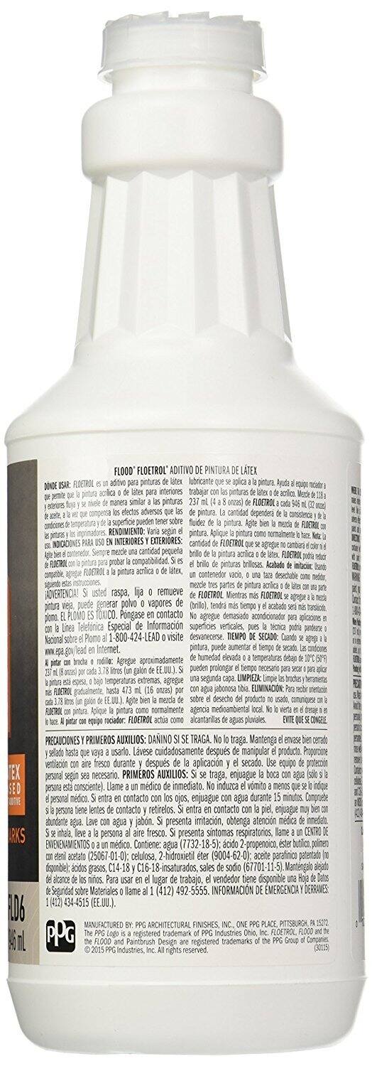 Flood FLD6 Floetrol Latex Based Paint Additive, 1 Quart / 946 ml