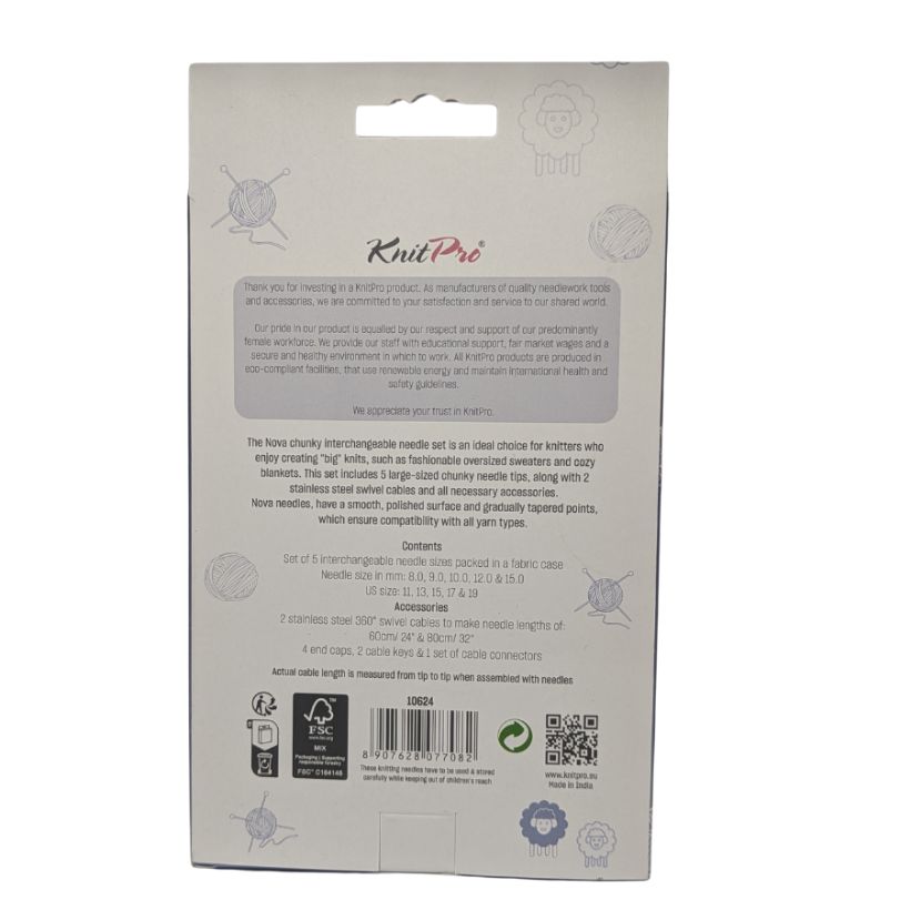 KnitPro Nova Chunky Interchangeable Needle Set, 13 cm - (10624)