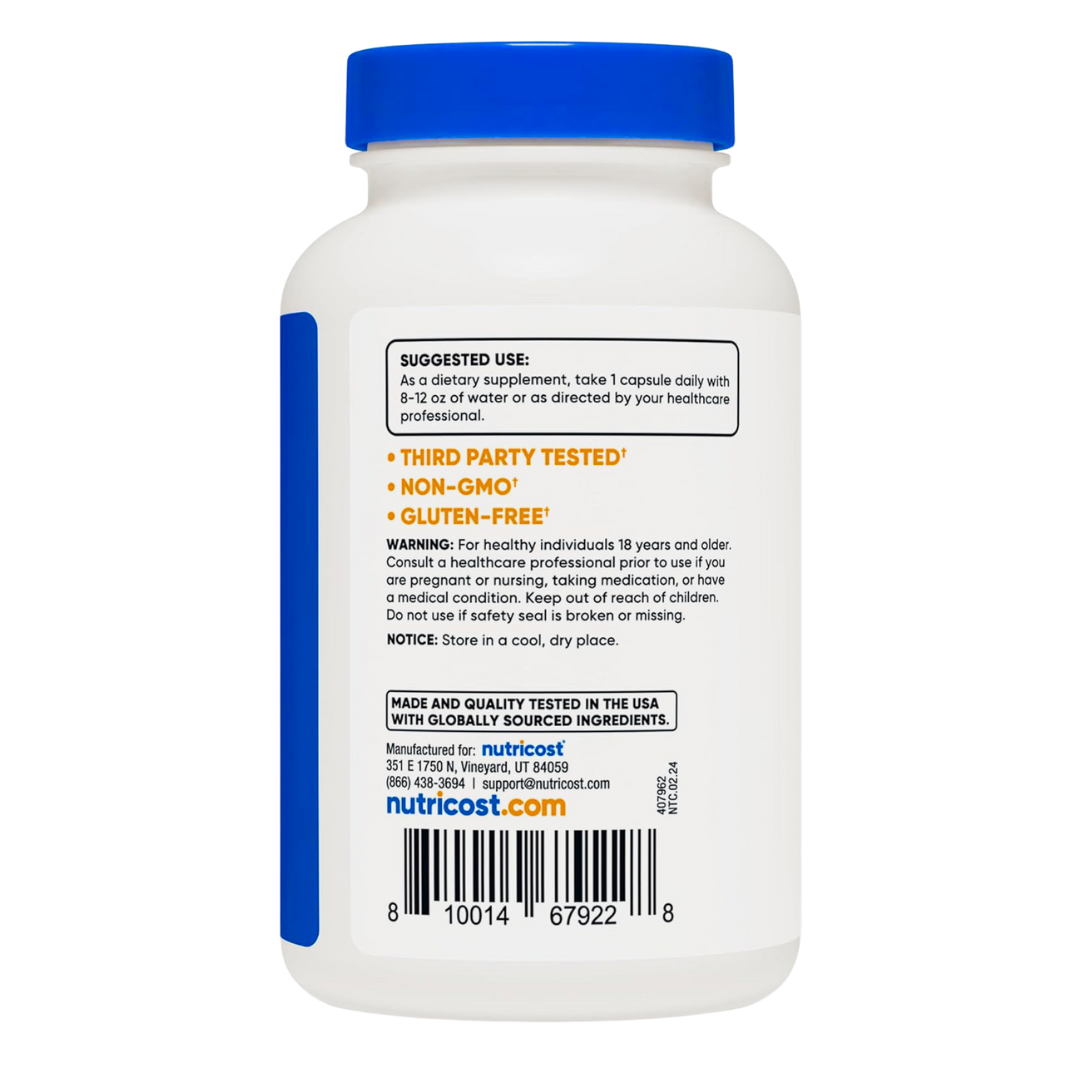 Nutricost Folic Acid Vitamin B9 1000mcg Supplement 240 Capsules