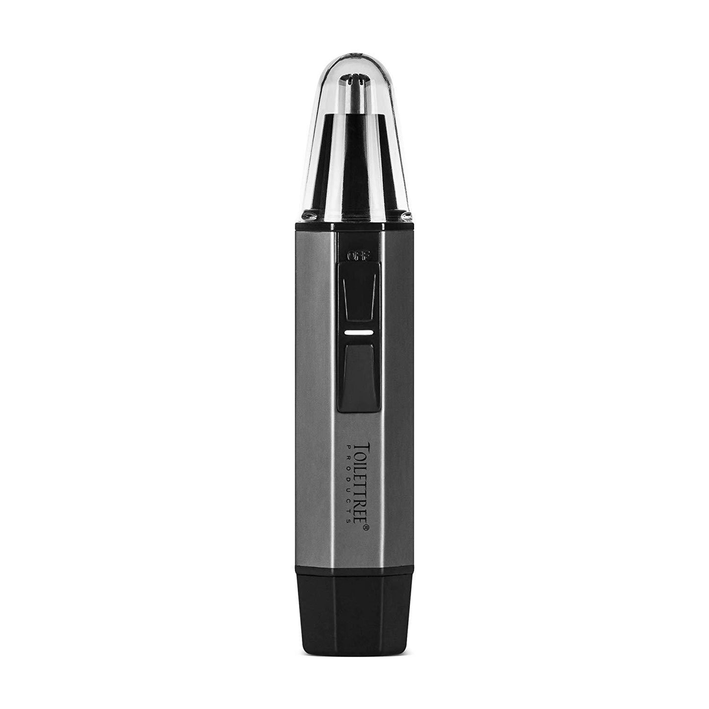 ToiletTree Professional Water Resistant Heavy Duty Steel Nose Trimmer with LED Light (Silver)