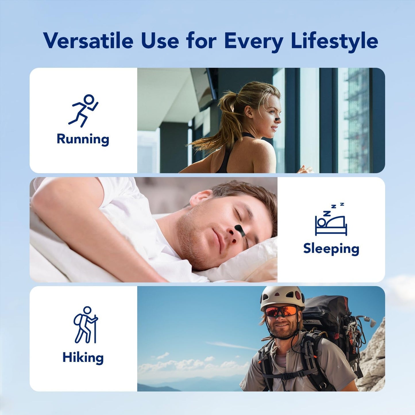 DKEPA Nasal Strips Stronger Lift and Superior Hold, 60 Strips