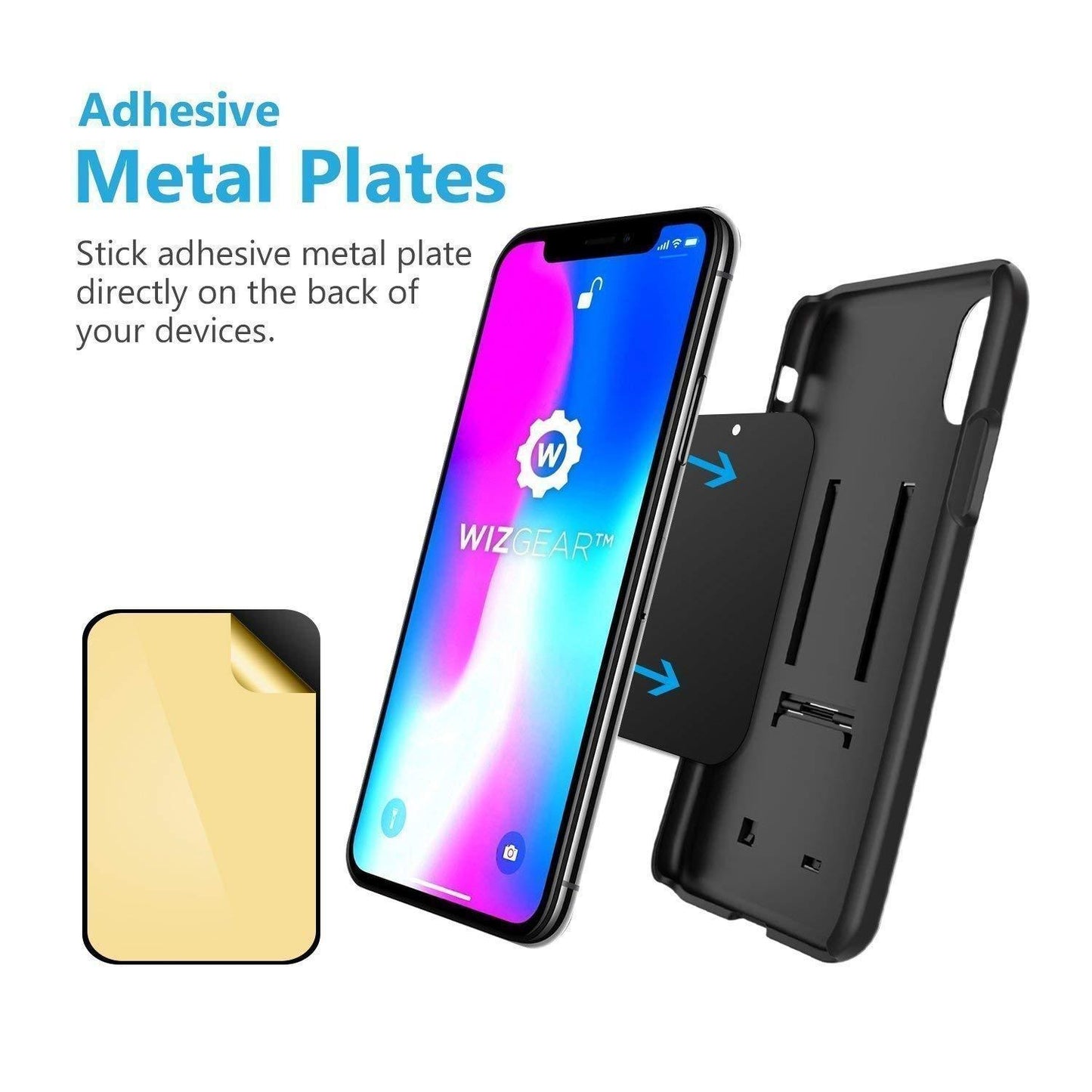 WizGear Magnetic Cart Mount in Any Vent, Universal (2 Pack with 4 Plates)