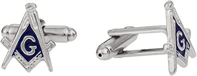 Cuff-Daddy Freemason Masonic Cufflinks Silver-Tone - Made in USA with Presentation Box