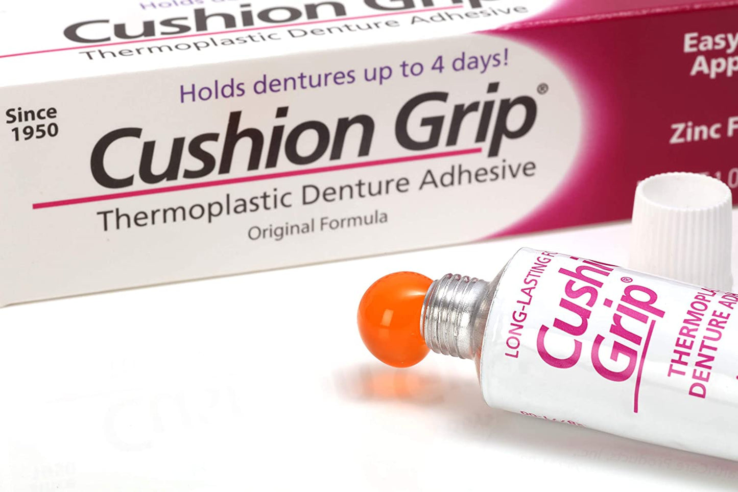 Cushion Grip Trial Tube Soft Pliable Thermoplastic for Refitting and Tightening Dentures 10 g