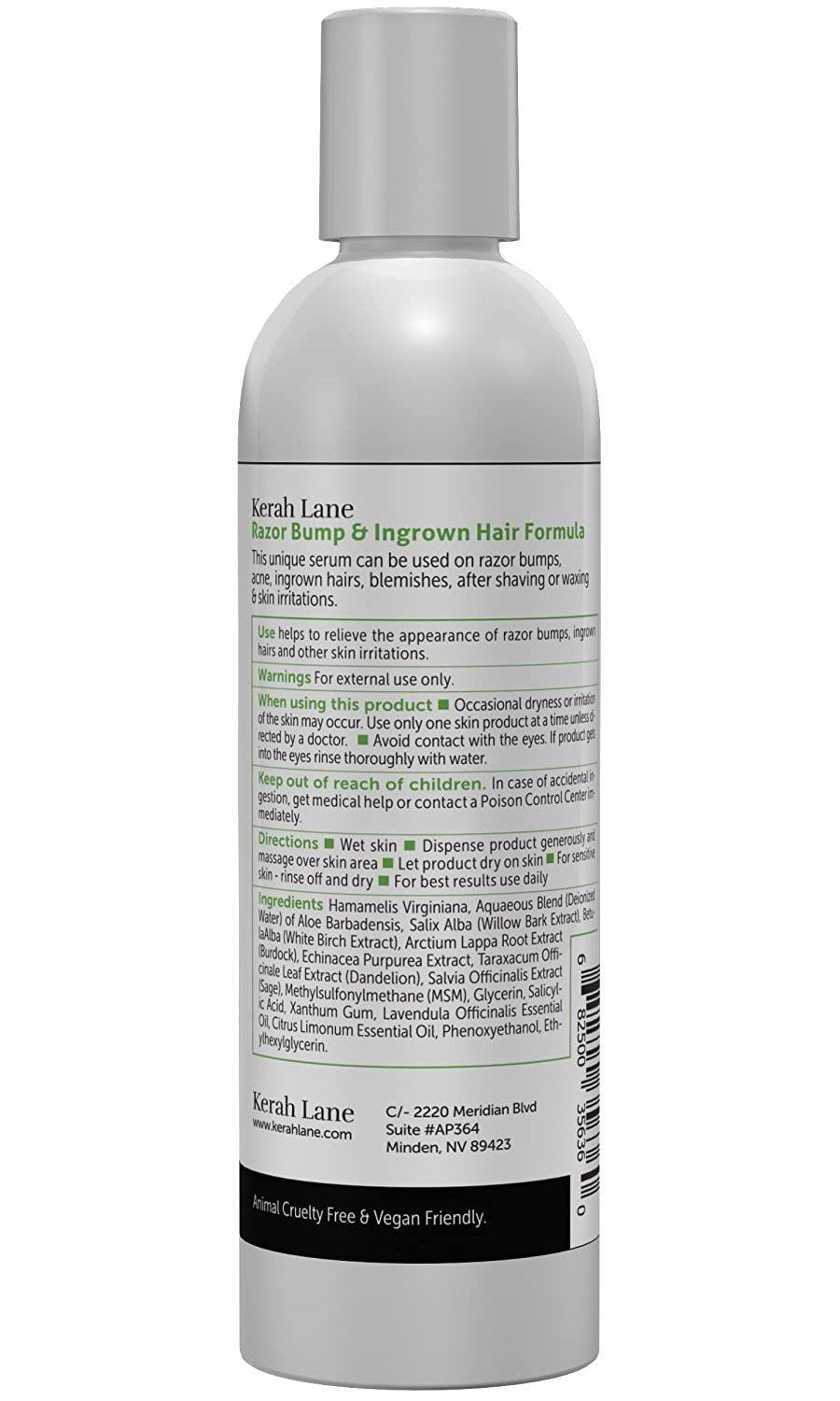 Kerah Lane Razor Bump & Ingrown Hair Formula 4 fl oz/ 118 ml