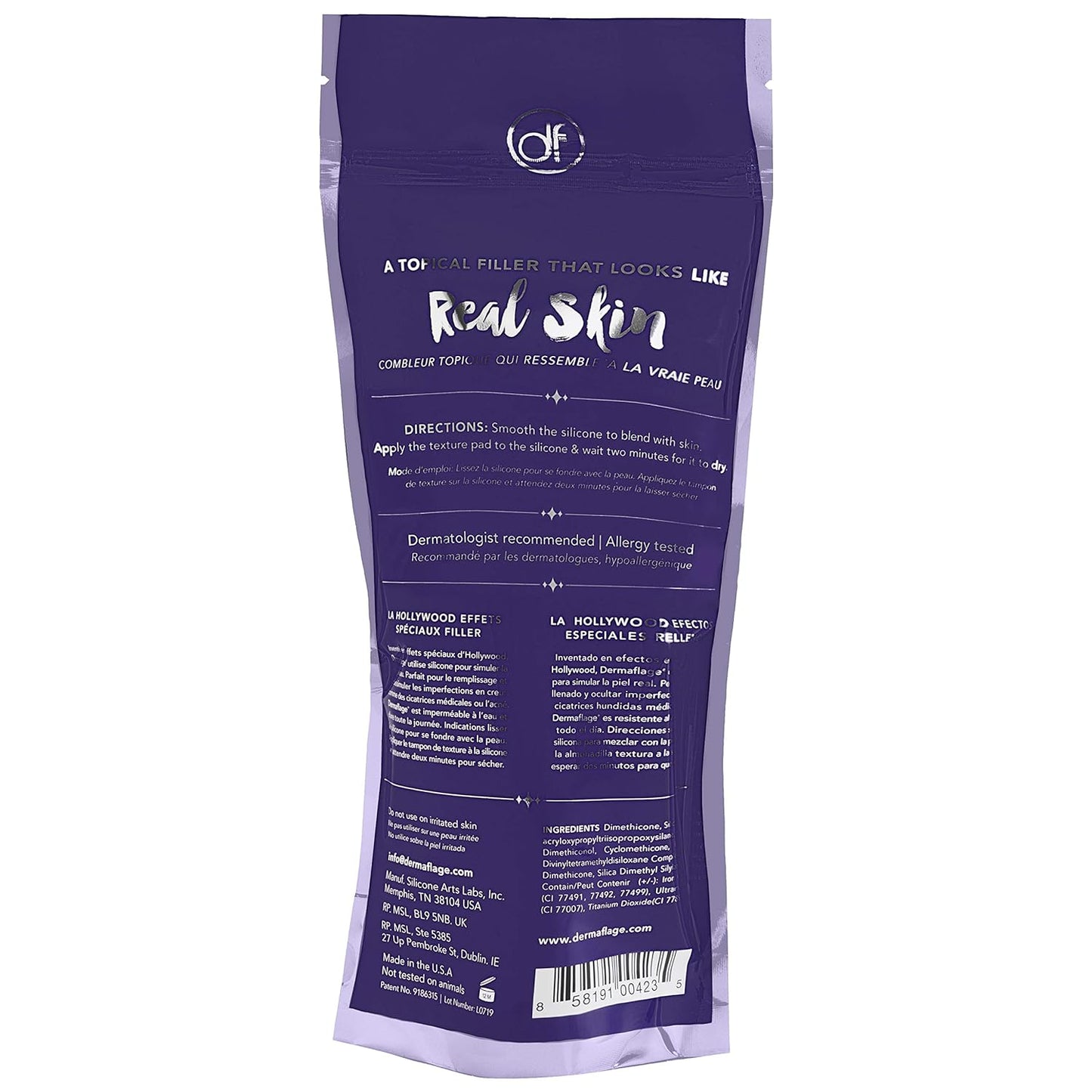 Dermaflage The Hollywood Topical Filler Kit Conceals Scars & Frown Lines 5.5 g 1 Count