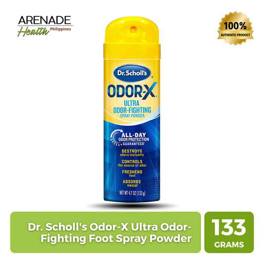 Dr. Scholl's Odor-X Ultra Odor-Fighting Foot Spray Powder All-Day Odor Protection - 133g