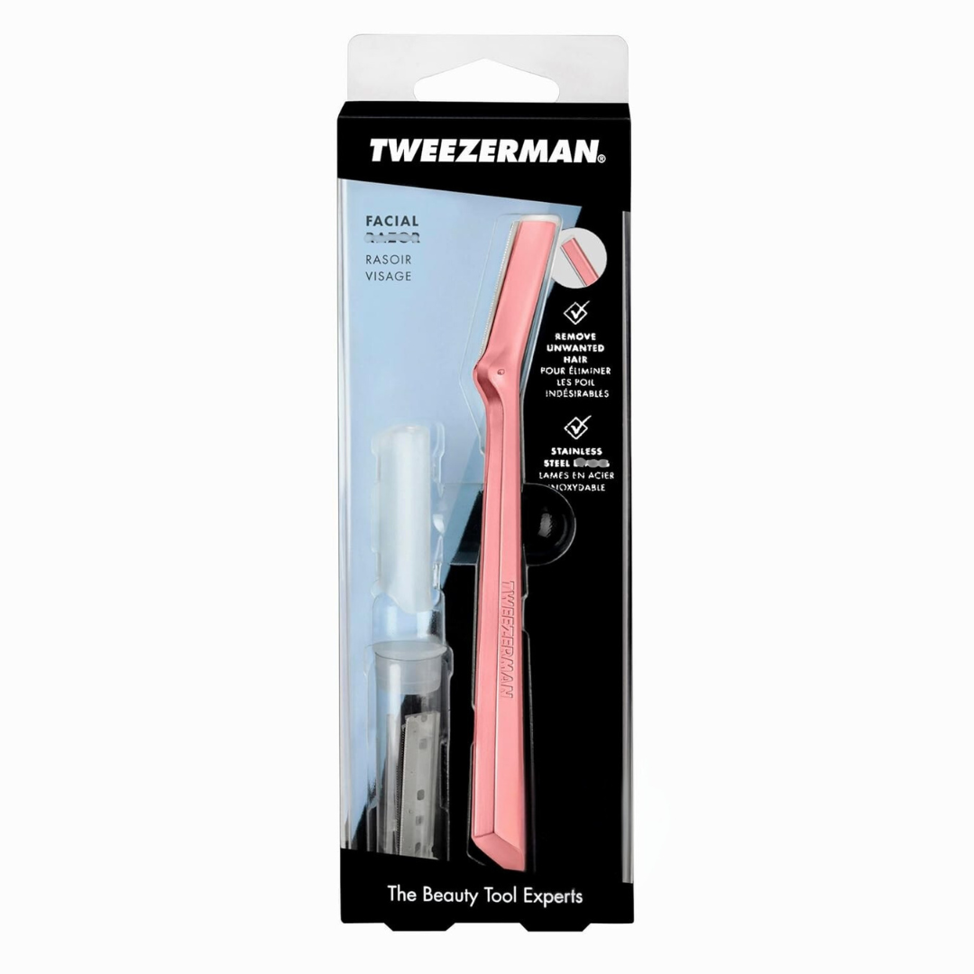 Tweezerman Facial Shaver Tea Rose Color, 1 Count