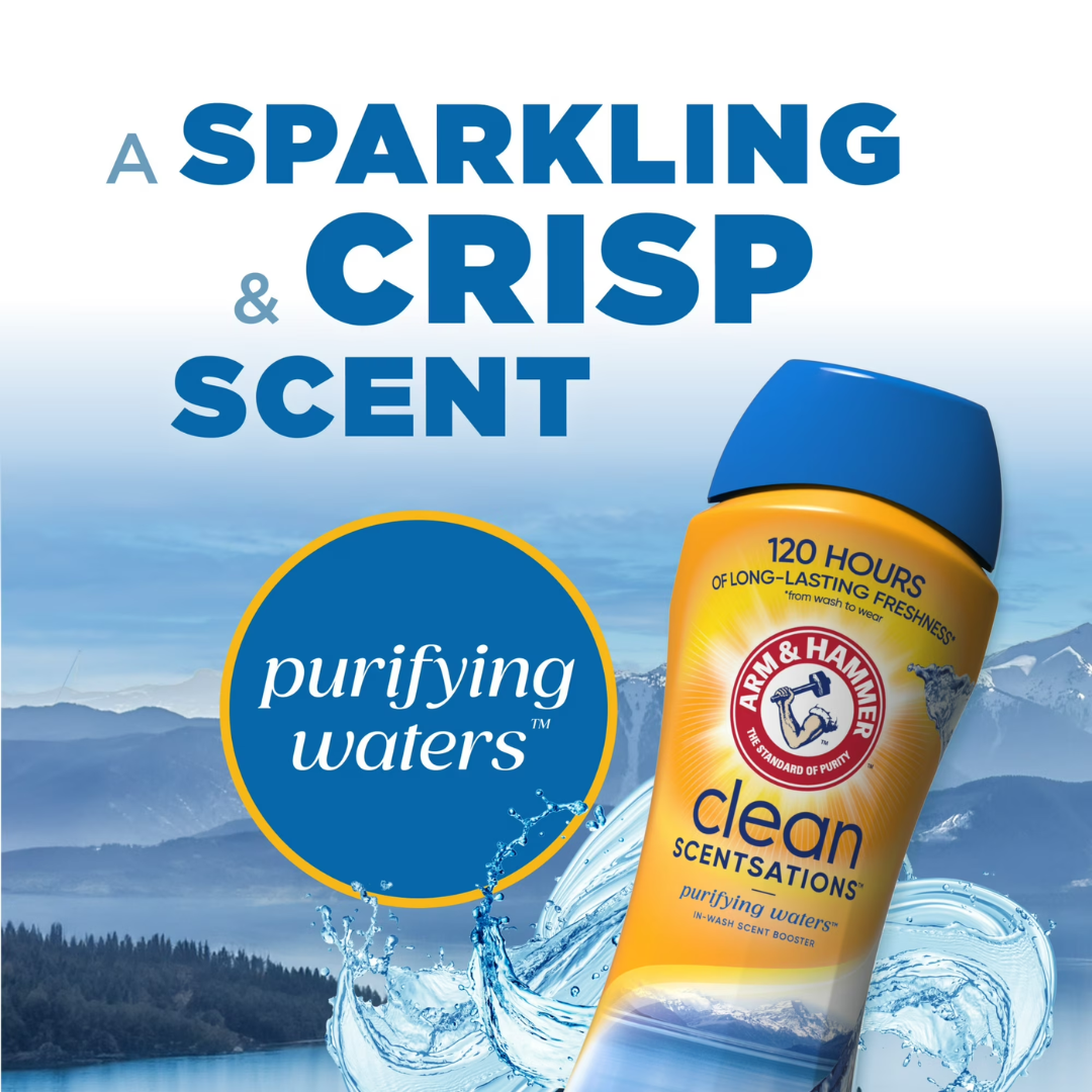 Arm & Hammer Clean Scentsations In-Wash Scent Booster Purifying Waters, 45 oz / 1.27 kg
