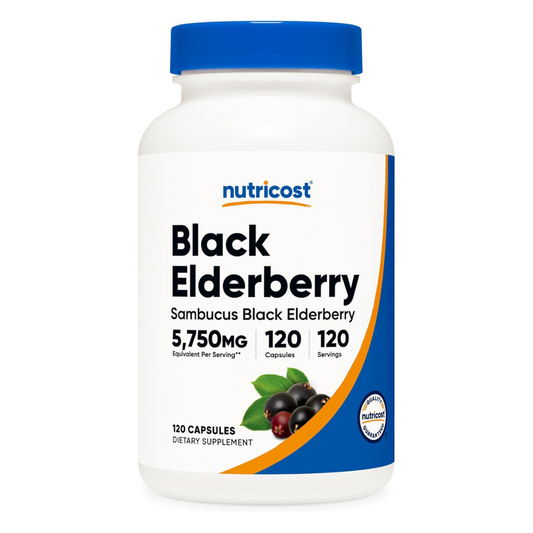 Nutricost Black Elderberry Sambucus 5750mg Supplement 120 Capsules