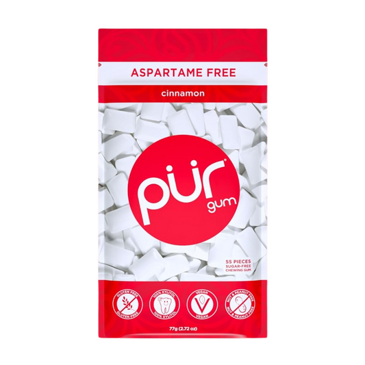 Pur Gum Aspartame Chewing Gum Cinnamon 55 Pieces