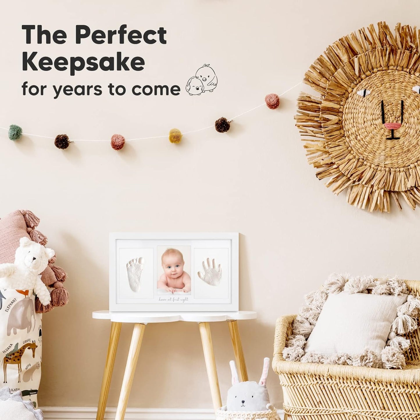 Keababies Duo Baby Handprint & Footprint Keepsake Frame