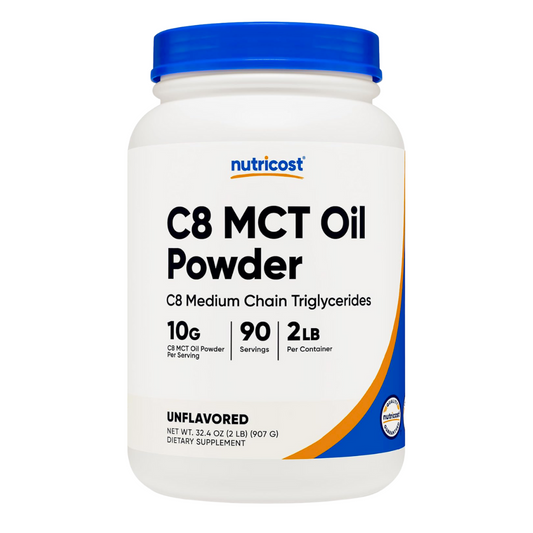 Nutricost C8 MCT Oil Powder Supplement (Unflavored) 32.4 oz / 907g