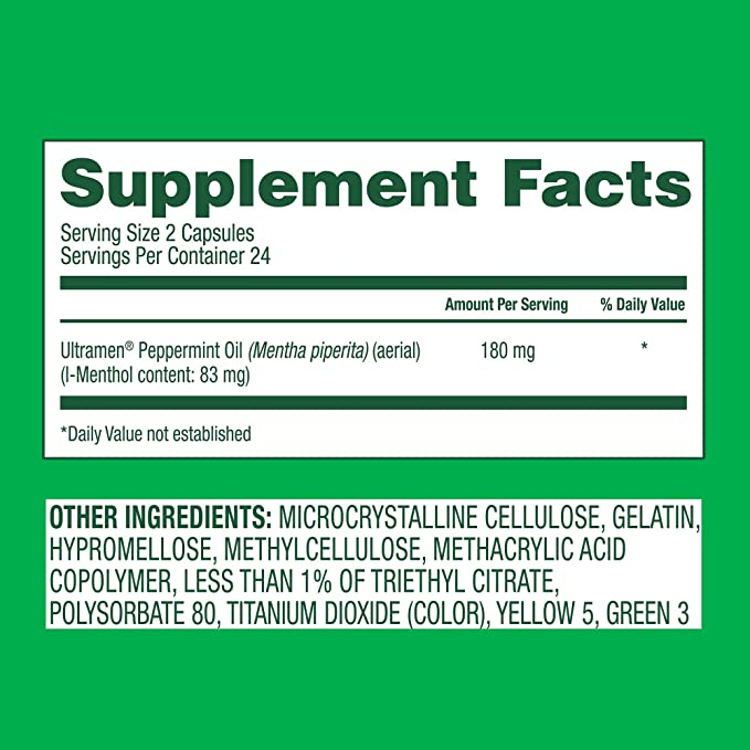 IBgard Daily Gut Health Support, Abdominal Comfort with Peppermint Oil, 48 Capsules