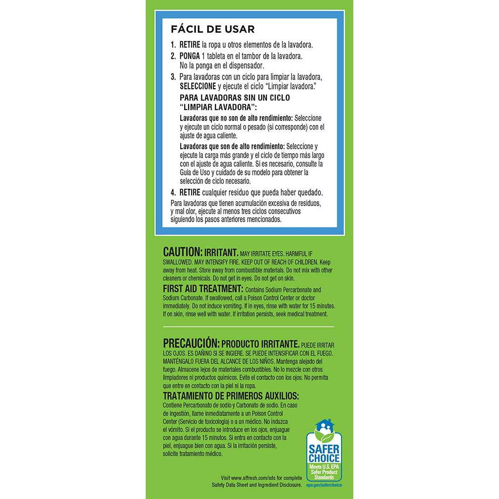 Affresh Washing Machine Cleaner, 6 Months Supply, 6 Tablets 8.4 oz / 240 g