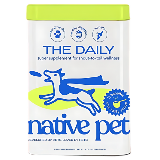 Native Pet The Daily Super Supplement for Snout-To-Tail Wellness 14 oz / 397g (60 Scoops)