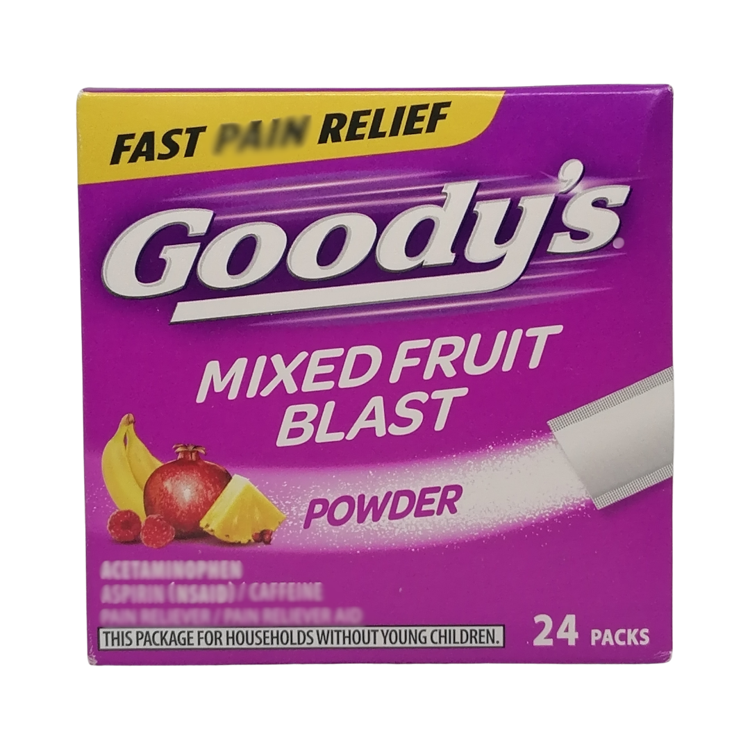 Goody's Reliever Mixed Fruit Blast Powder, 24 Packs