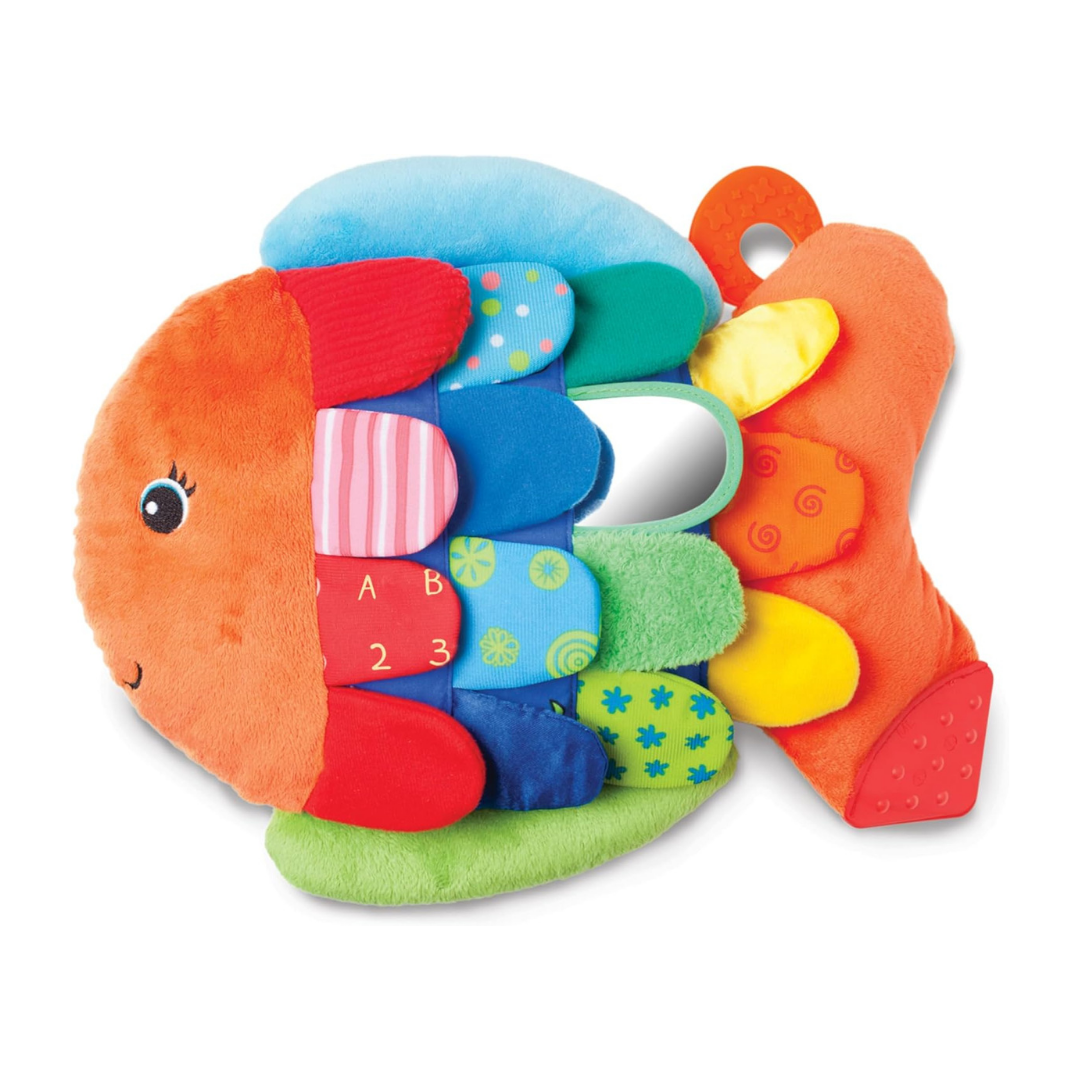 Melissa & Doug Flip Fish Crinkling, Squeaking, Multi-Textured Soft Toy