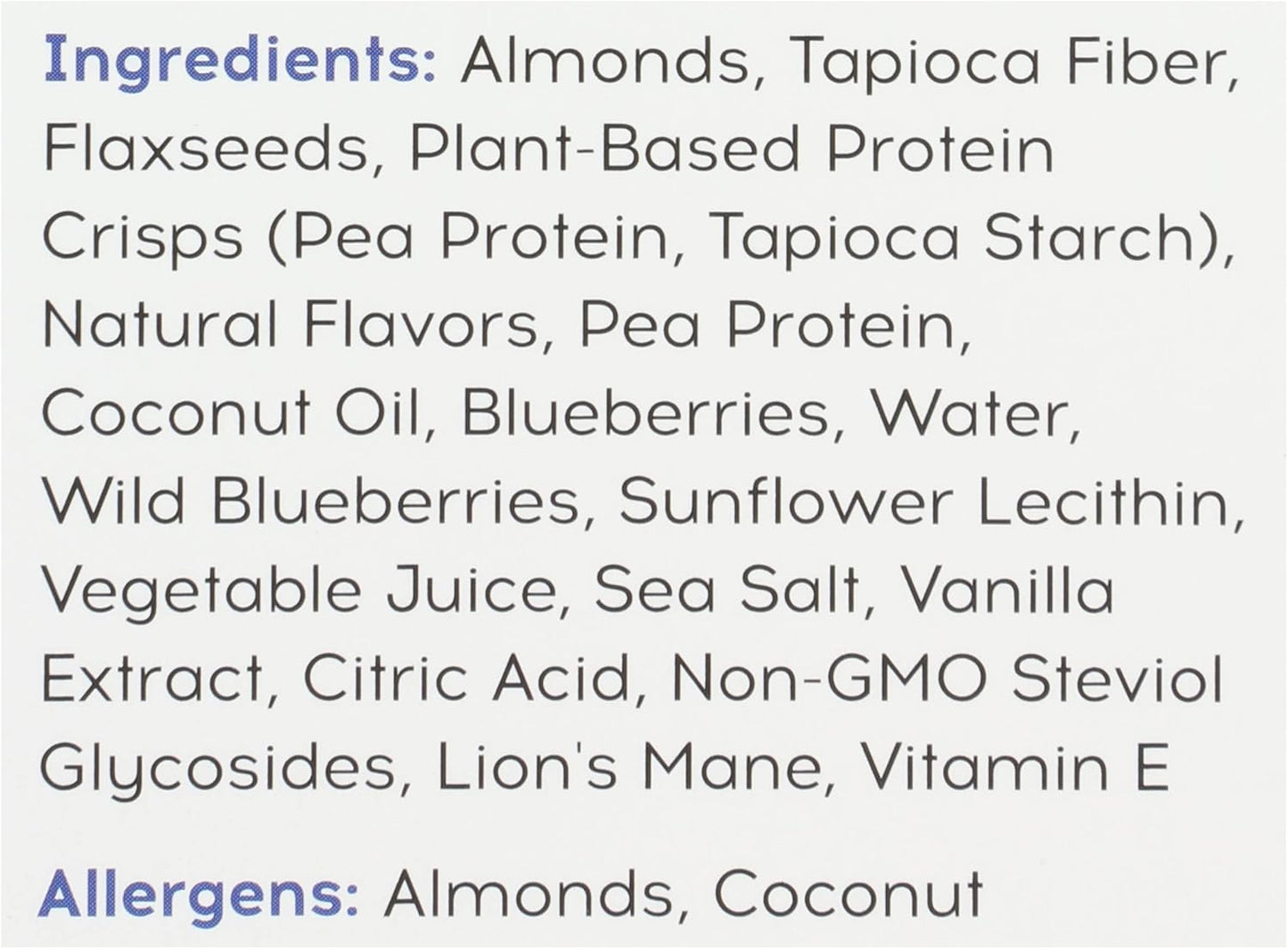 IQBar Wild Blueberry Flavor Keto And Vegan Friendly 1.6oz / 45g