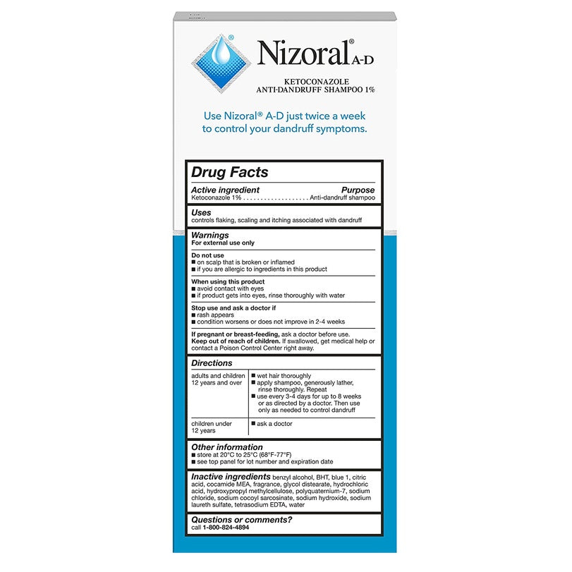 Nizoral A-D Ketoconazole 1% Anti-Dandruff Shampoo 4 fl.oz