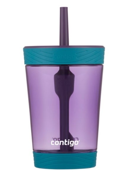 Contigo Kids Spill Proof Straw Tumbler Eggplant, 414 ml