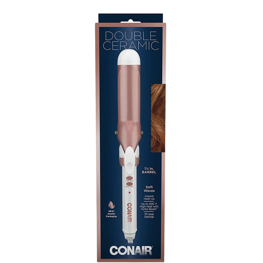 ConAir Double Ceramic 1 1/2 Inch Barrel for Soft Waves Dual Voltage 1 Box