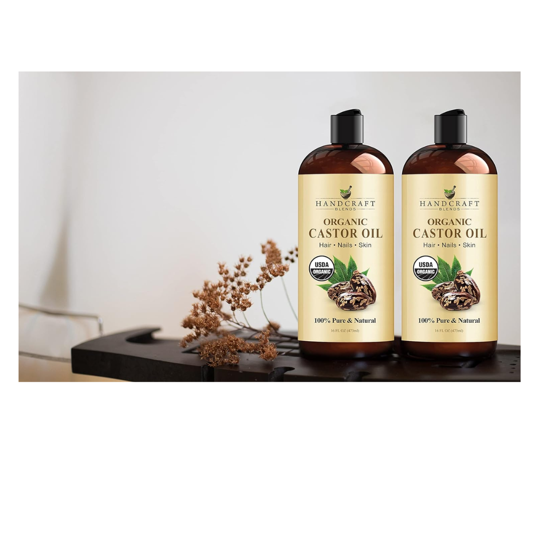 Handcraft Blends Organic Castor Oil USDA Organic 100% Pure & Natural 16 fl. oz. (473mL)